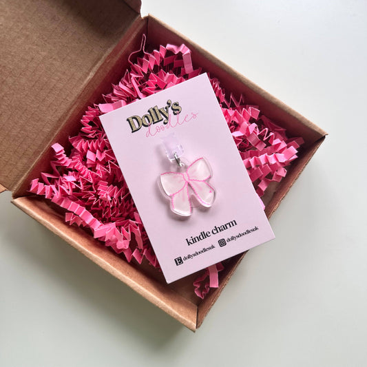 Kindle Charm - Pink Bow Cute Girly Book Club Reading Gift